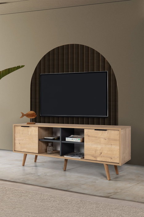Hanah Home Sina 3619 Soporte para TV Roble Zafiro y Antracita Hanah Home Sina 3619 Soporte para TV Roble Zafiro y Antracita